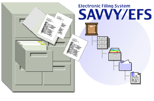 �S�������ɂ�镶���Ǘ�/�h�L�������g�Ǘ��V�X�e���uSAVVY/EFS�v�́A�킩��₷���K�w�\���̃L���r�l�b�g�����̎g���₷�����������Ă��܂��B